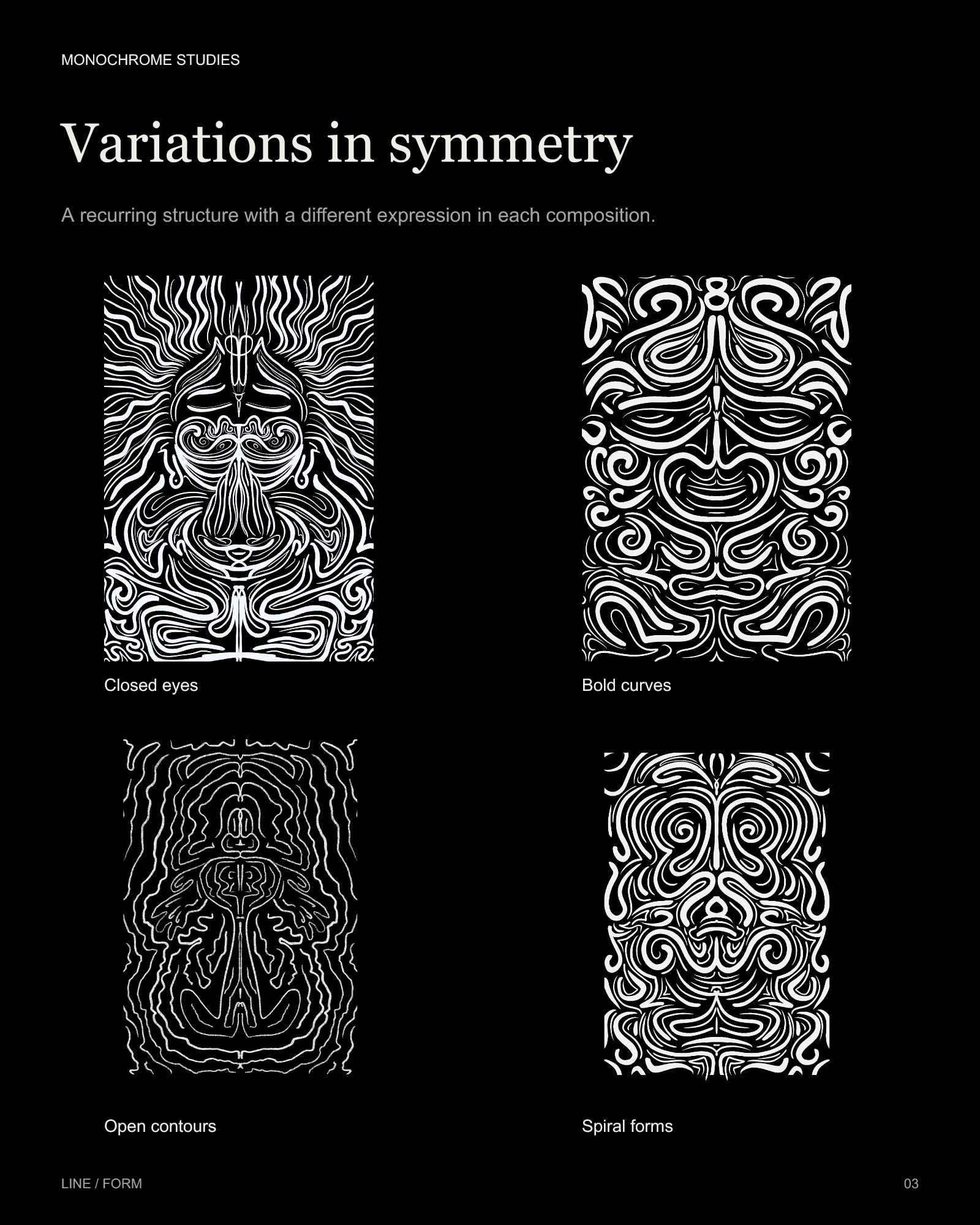 Line / Form — symmetry studies